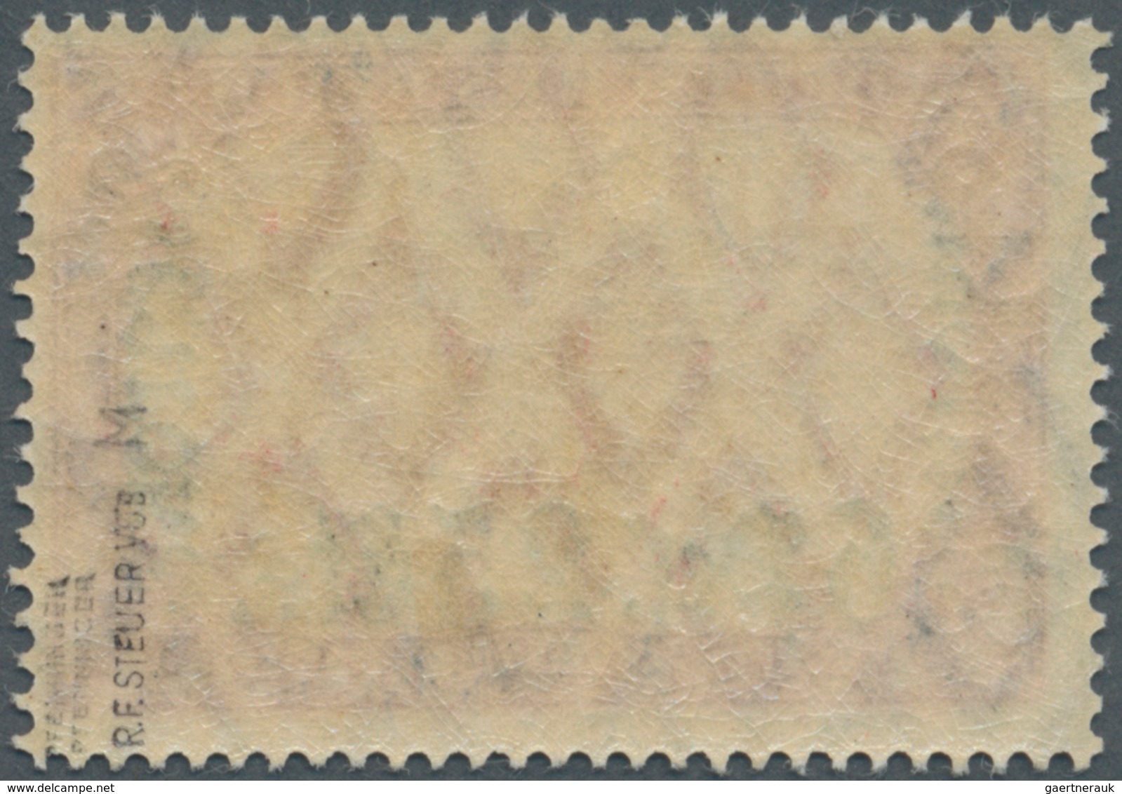 Deutsche Post In Marokko: 1912, 6 P 25 C Auf 5 M Schwarz/dunkelkarmin, Sog. Ministerdruck, Tadellos - Deutsche Post In Marokko