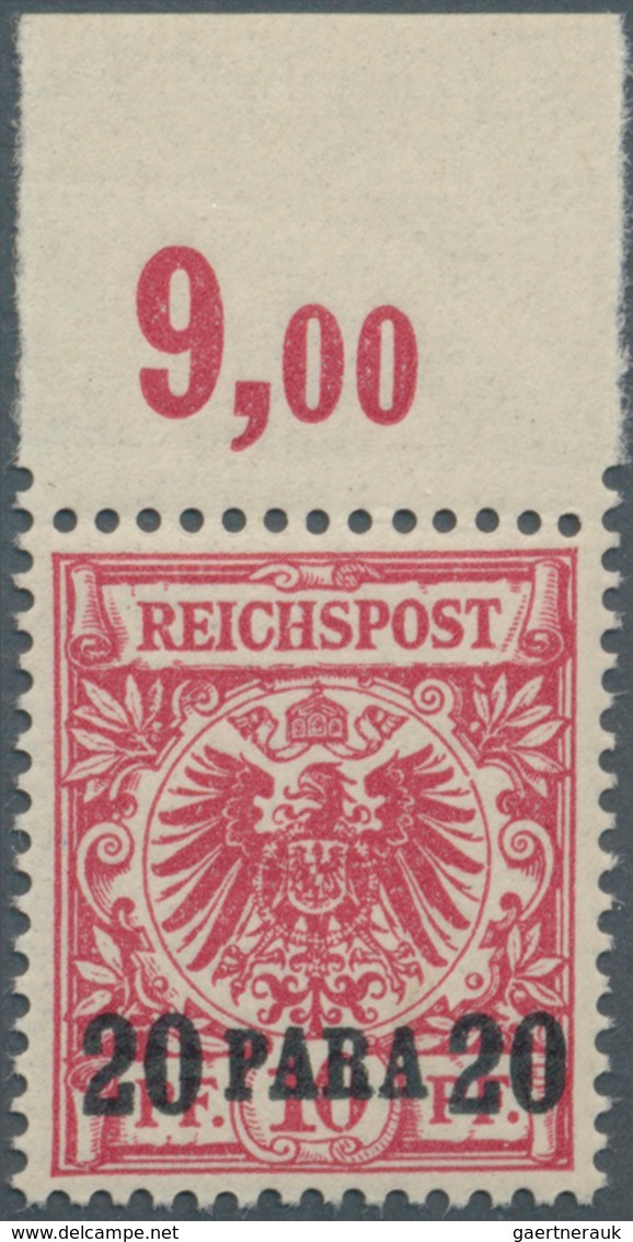 Deutsche Post In Der Türkei: 1889, "20 Para 20" Auf 10 Pf. Krone/Adler In Sehr Seltener Farbe E = Du - Turquie (bureaux)