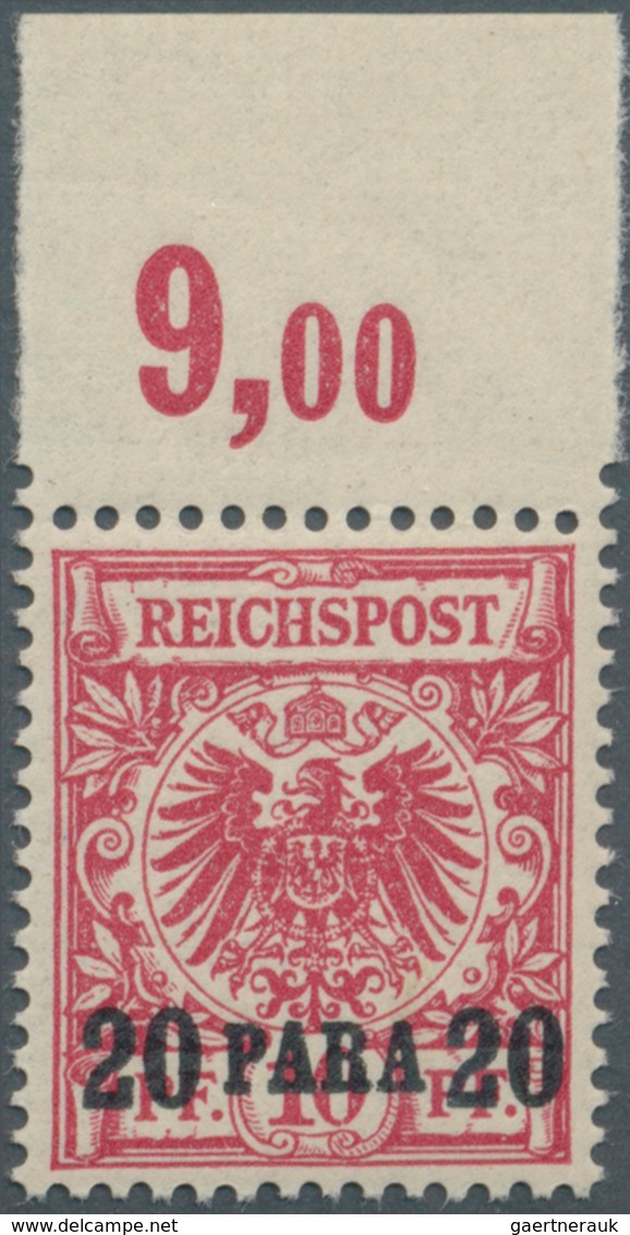 Deutsche Post In Der Türkei: 1889, "20 Para 20" Auf 10 Pf. Krone/Adler In Sehr Seltener Farbe E = Du - Deutsche Post In Der Türkei