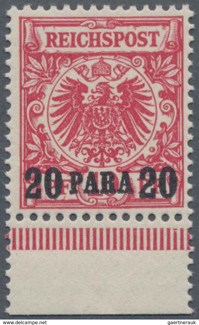 Deutsche Post In Der Türkei: 1899, 20 Para Auf 10 Pfg. Krone/Adler Dunkelrosarot (gelblichorange Qua - Turkey (offices)