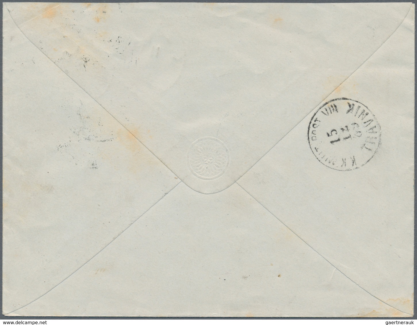 Deutsche Post In Der Türkei - Ganzsachen: 1889, Umschlag 20 P./10 Pf. Mit Beifrankatur 10 P./5 Pf. ( - Turkey (offices)