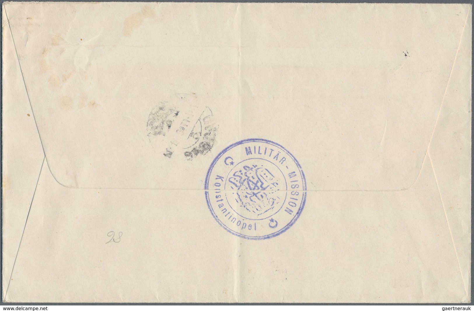 Deutsche Post In Der Türkei - Besonderheiten: 1915 Feldpostbrief Der Deutschen Militärmission In Kon - Turquie (bureaux)