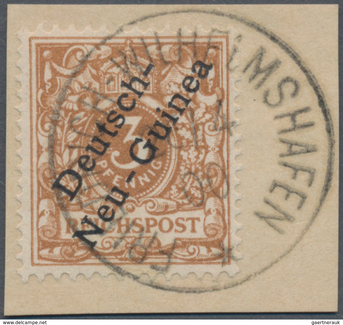 Deutsch-Neuguinea: 1897, 3 Pfg. Aufdruckausgabe Lebhaftbraunocker Mit Klarem Stempel "FRIEDRICH-WILH - Nouvelle-Guinée