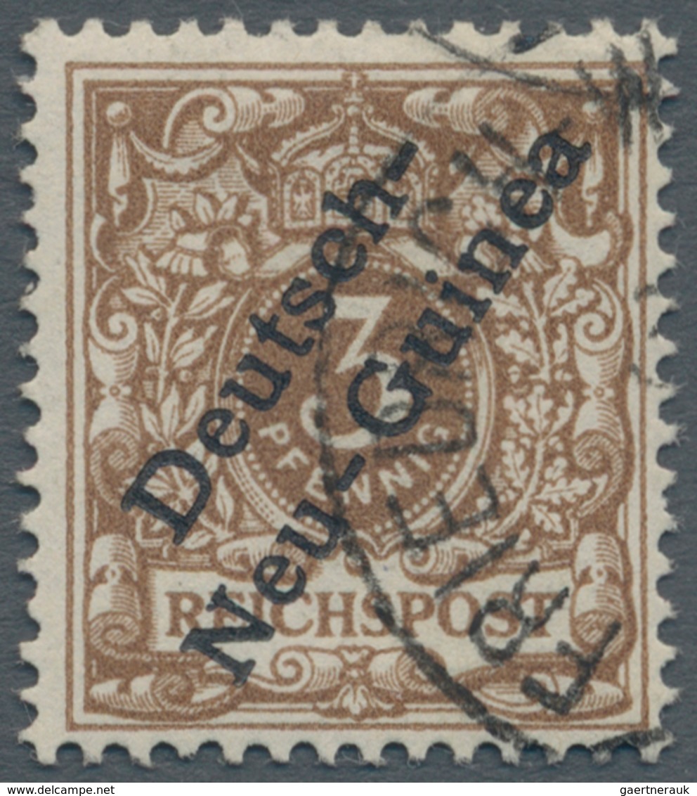 Deutsch-Neuguinea: 1897, 3 Pfg Lebhaftorangebraun, Sauber Gestempelt Mit Echtem Stempel "FRIEDRICH-W - Deutsch-Neuguinea