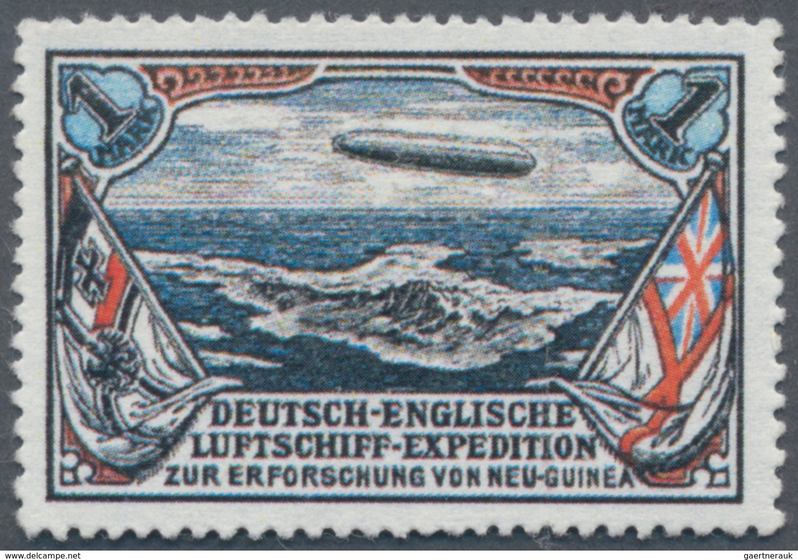 Deutsch-Neuguinea - Besonderheiten: 1913, 1 Mark Spendenmarke Für Die Finanzierung Der "DEUTSCH-ENGL - Nouvelle-Guinée