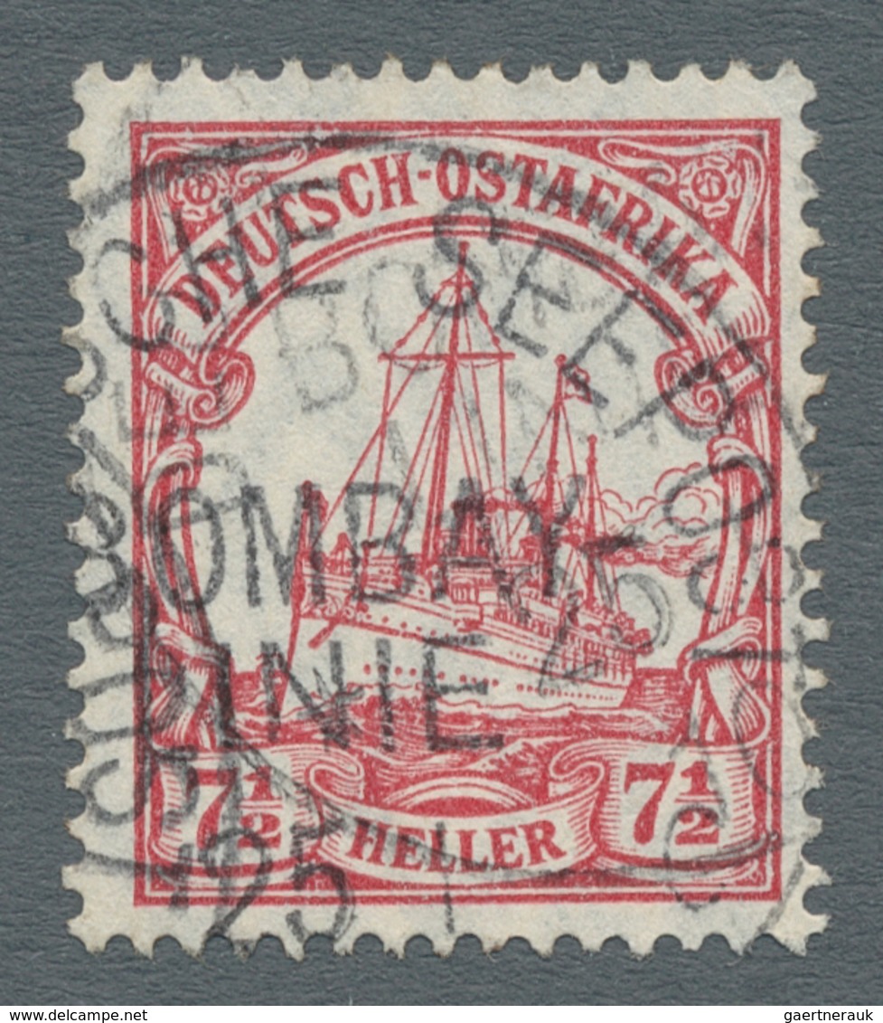 Deutsch-Ostafrika - Stempel: 1910, 25. Januar, 7 1/2 Heller Mit Seltenem K1 DEUTSCHE SEEPOST BOMBAY- - Afrique Orientale
