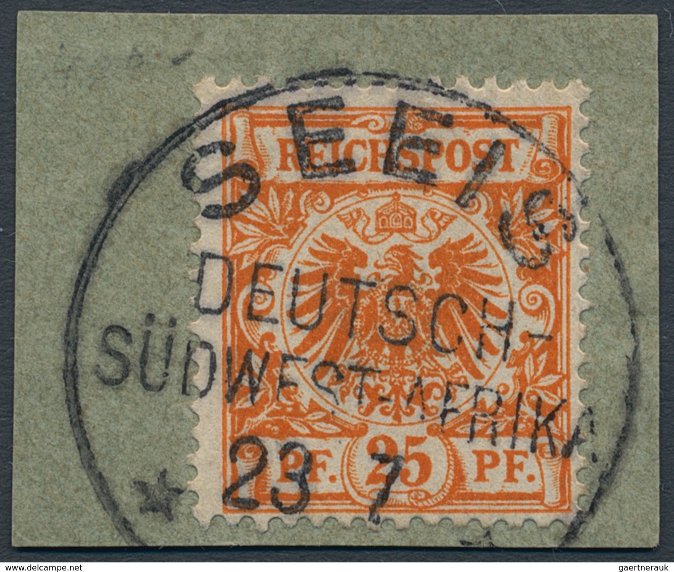 Deutsch-Südwestafrika - Vorläufer: 1895, 25 Pfg. Gelblichorange, Farbfrisch Und Gut Gezähnt, Auf Bri - Sud-Ouest Africain Allemand