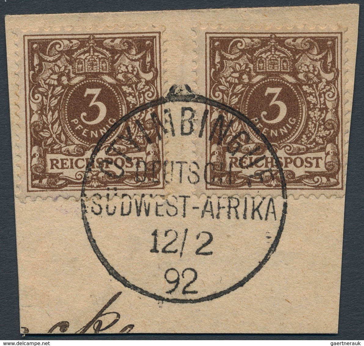 Deutsch-Südwestafrika - Vorläufer: Otyimbingue: 1892, 3 Pfg. Gelblichbraun, Zwei Farbfrische Und Mei - Sud-Ouest Africain Allemand