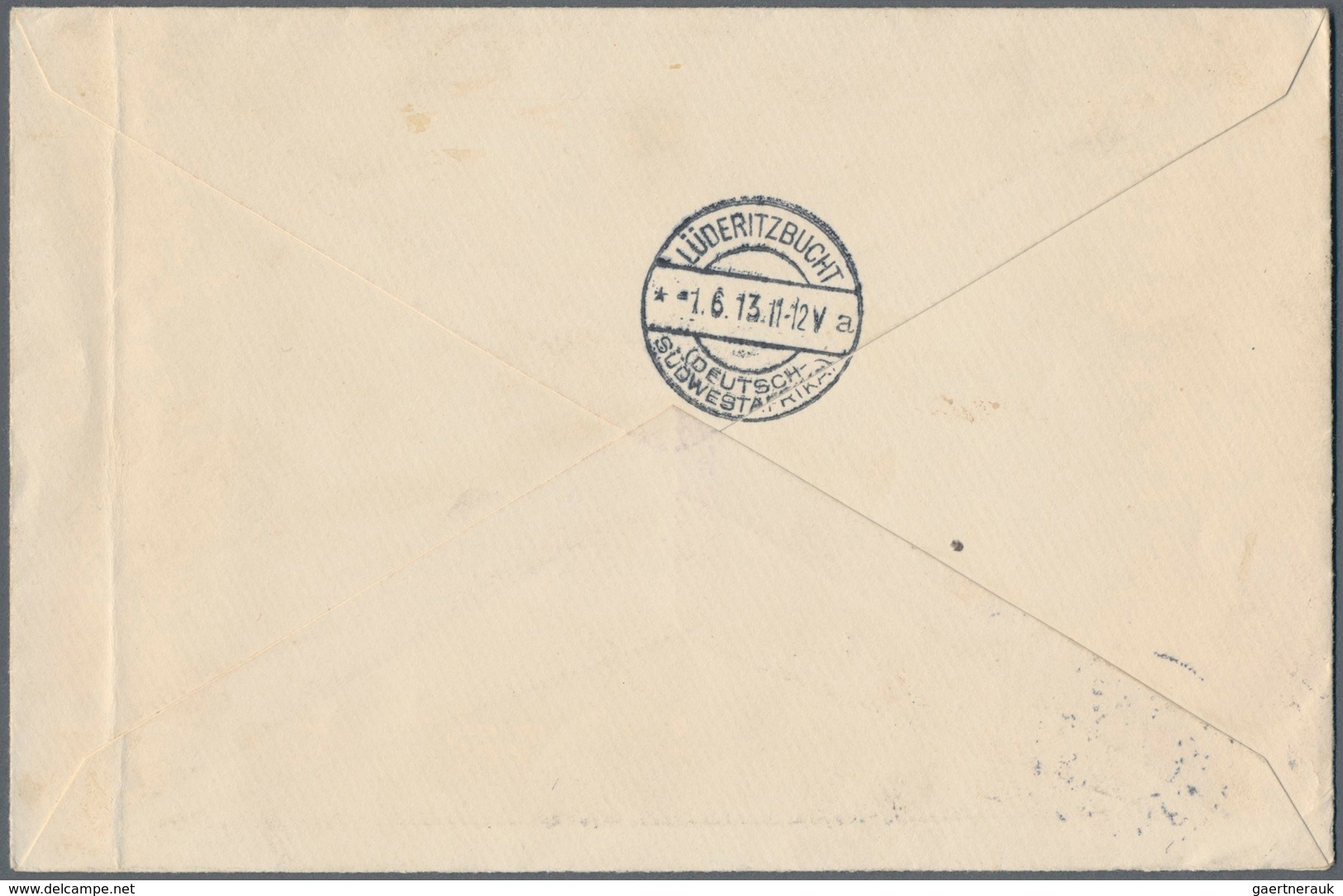 Deutsch-Südwestafrika: 1913, R-Brief Ab MÜNCHEN 43 Mit Fünf Werten Luitpold An Das Bezirksamt Lüderi - Sud-Ouest Africain Allemand