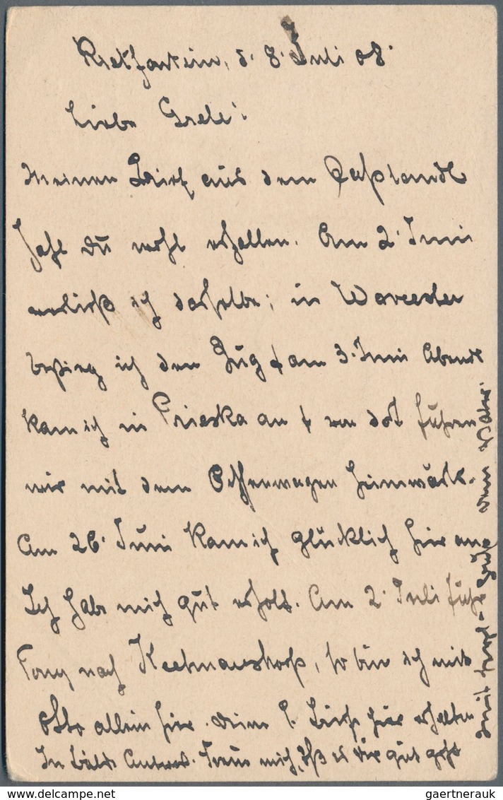Deutsch-Südwestafrika - Besonderheiten: 1908, Kalahari-Wüstenpost: 1/2d Ganzsachenkarte Cape Of Good - German South West Africa
