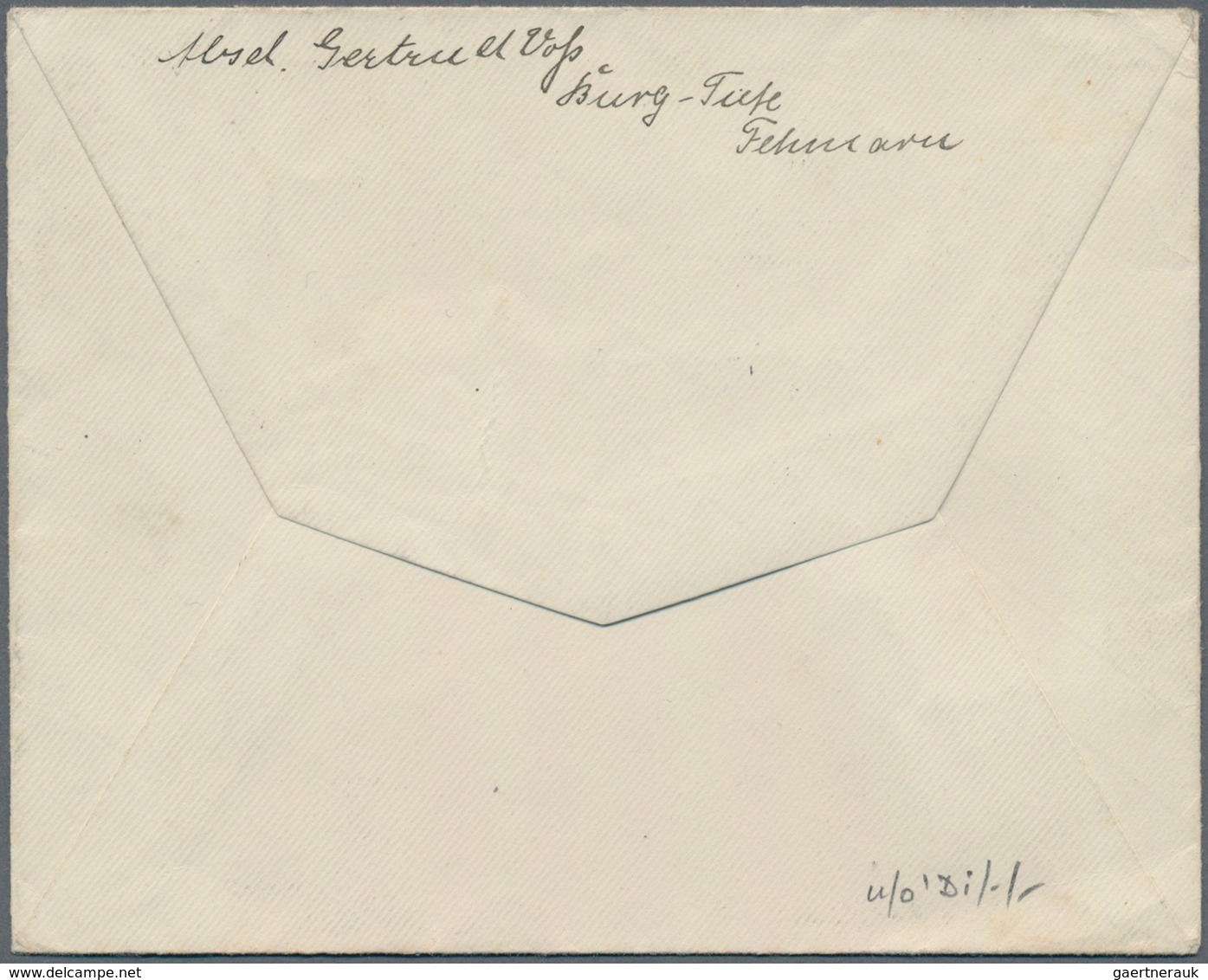 Deutsch-Südwestafrika - Besonderheiten: 1915, Brief 20 Pfg. Germania Ab "BURG (FEHMARN)" (Datum Unle - Deutsch-Südwestafrika