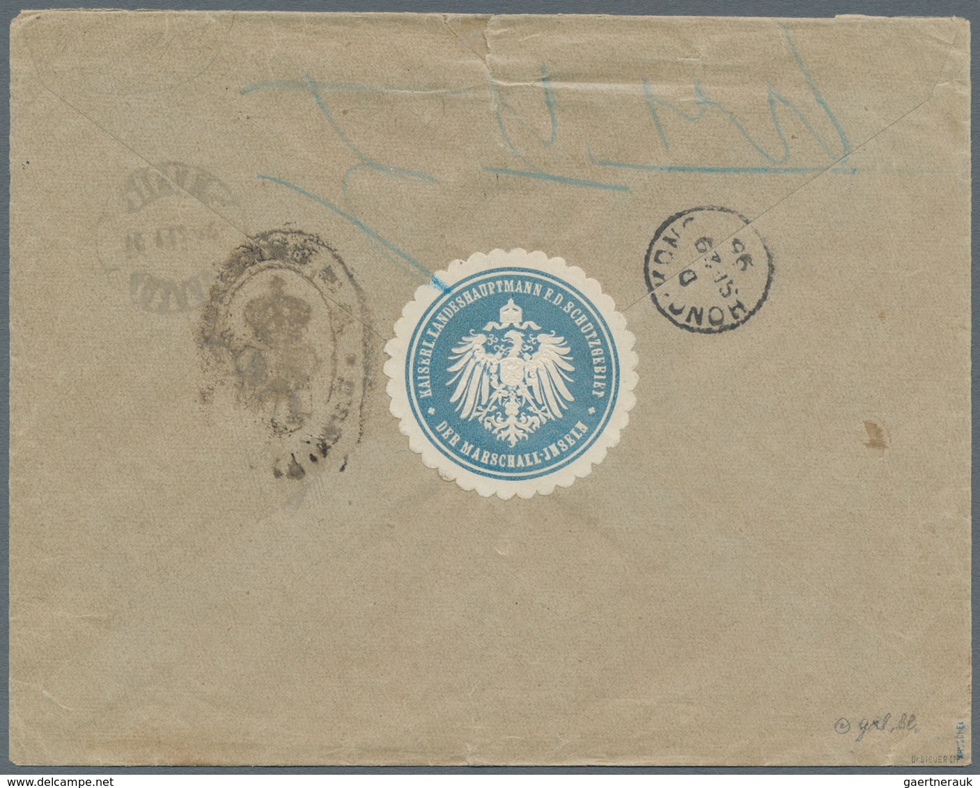 Deutsche Kolonien - Karolinen - Spanische Periode: 1896, Marshall-Inseln 20 Pfg. Mittelultramarin Mi - Other & Unclassified