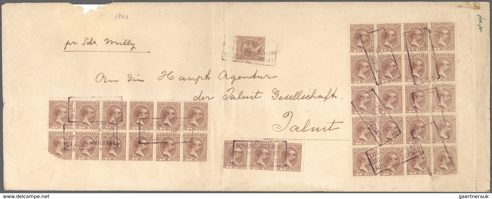 Deutsche Kolonien - Karolinen - Spanische Periode: 1894 (ca.), Philippinen 8 Cs. König Alfons XIII. - Autres & Non Classés