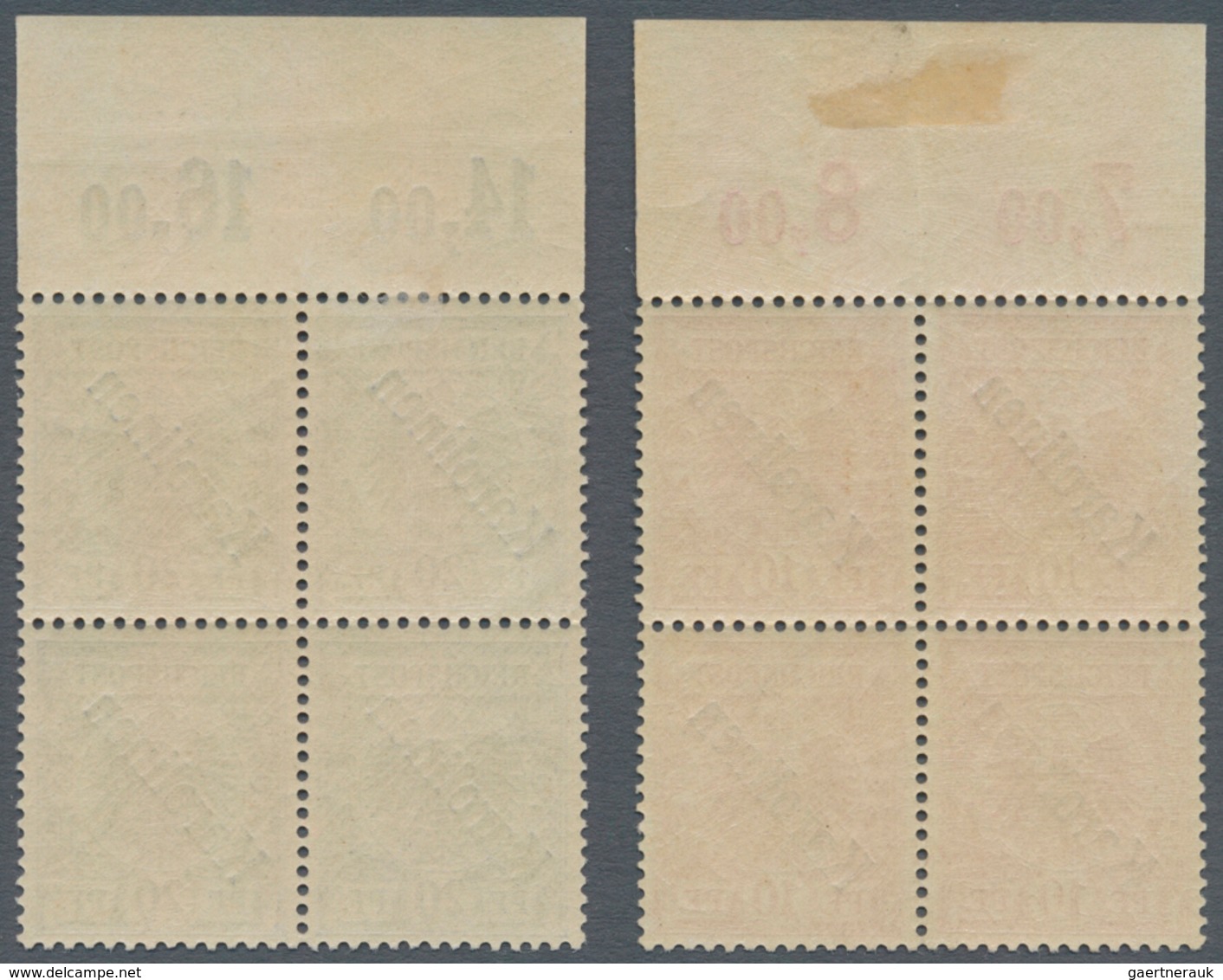 Deutsche Kolonien - Karolinen: 1899, 10 Pfg. Und 20 Pfg. Mit Diagonalem Aufdruck Jeweils Im Oberrand - Caroline Islands