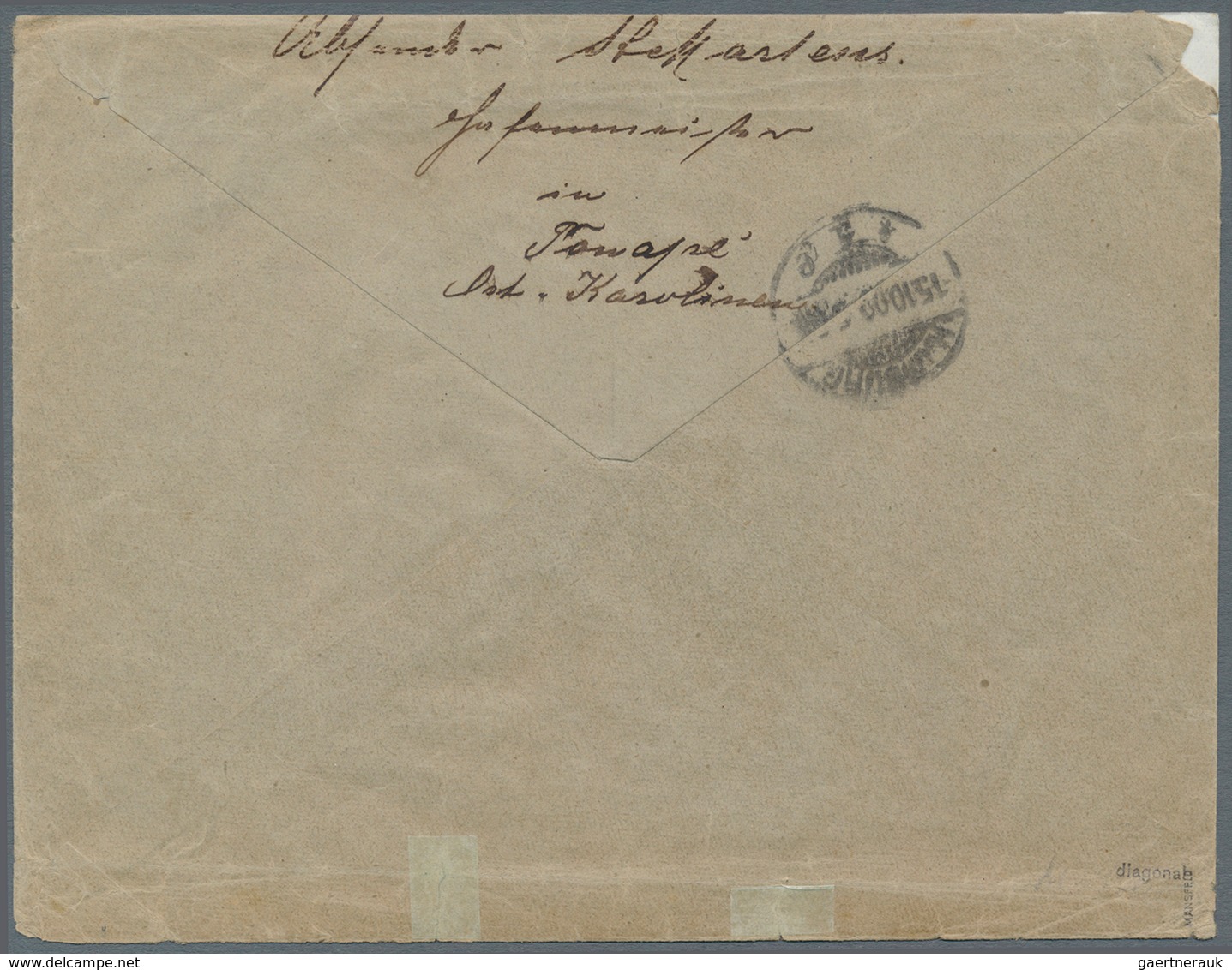 Deutsche Kolonien - Karolinen: 1899, 10 Pfg. Mit Diagonalem Aufdruck, Zwei Einzelwerte Je Mit Stempe - Caroline Islands
