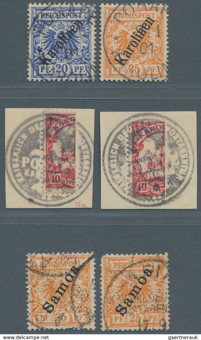 Deutsche Kolonien - Karolinen: 1899, 20 Pfg. Und 25 Pfg. Mit Diagonalem Aufdruck, Ponape Ausgabe, Ha - Caroline Islands