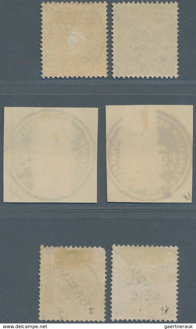 Deutsche Kolonien - Karolinen: 1899, 20 Pfg. Und 25 Pfg. Mit Diagonalem Aufdruck, Ponape Ausgabe, Ha - Caroline Islands