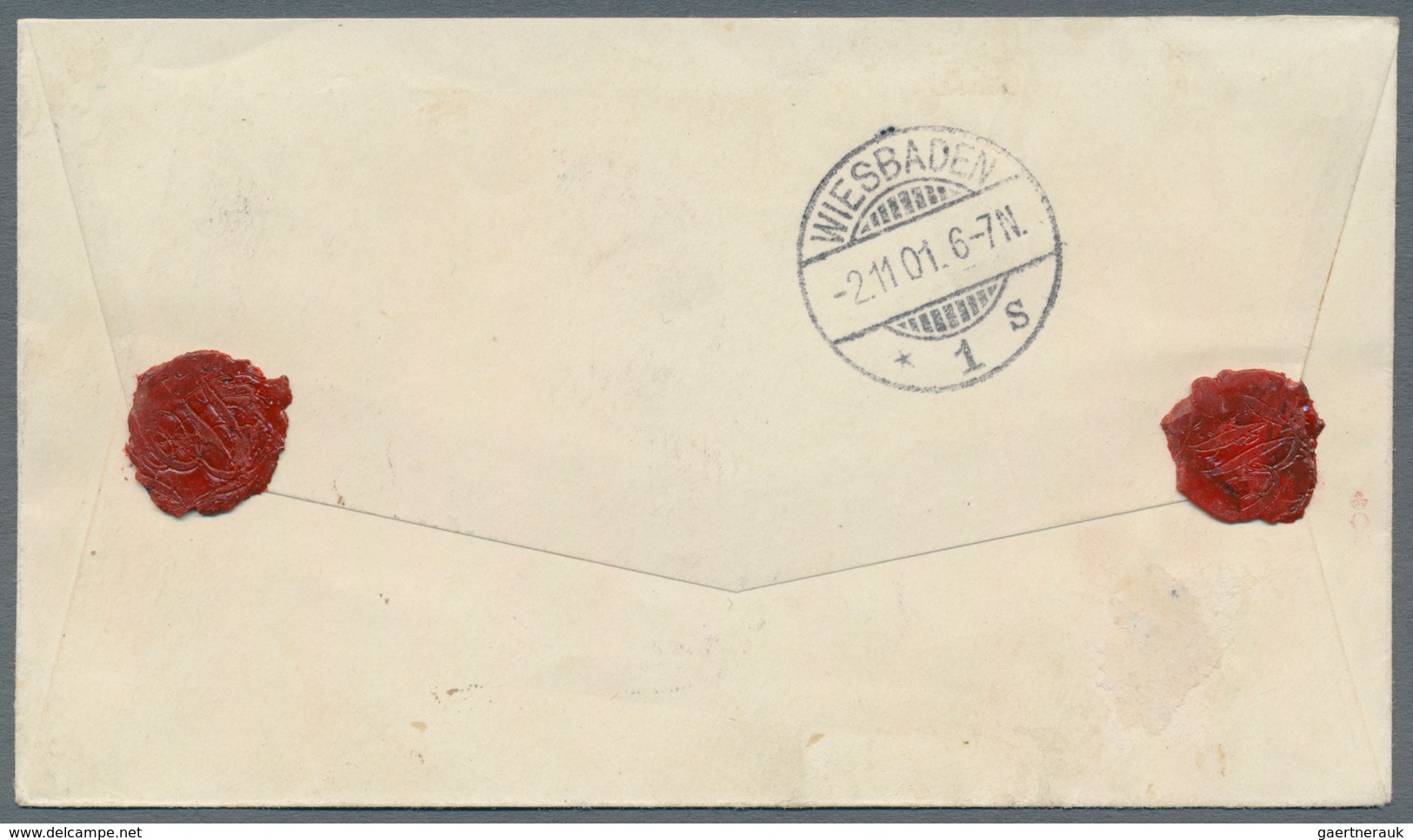 Deutsche Kolonien - Karolinen: 1899, 50 Pfg. Mit Diagonalem Aufdruck Auf überfrankiertem R-Brief Aus - Carolines