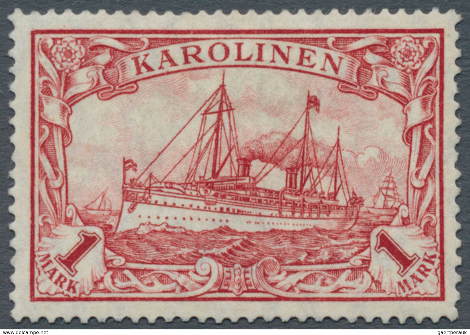 Deutsche Kolonien - Karolinen: 1900, Probedruck 1 M. Kaiseryacht Mit Wasserzeichen, Ungebraucht Mit - Karolinen