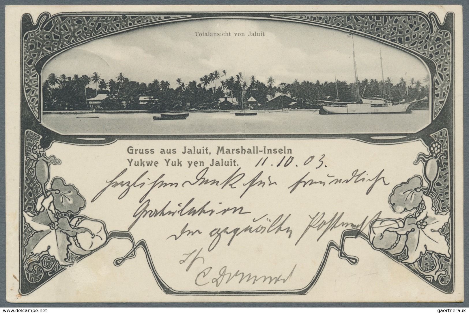 Deutsche Kolonien - Karolinen - Besonderheiten: Incoming Mail: 1903, Marshall-Inseln 5 Pfg. Kaiserya - Caroline Islands