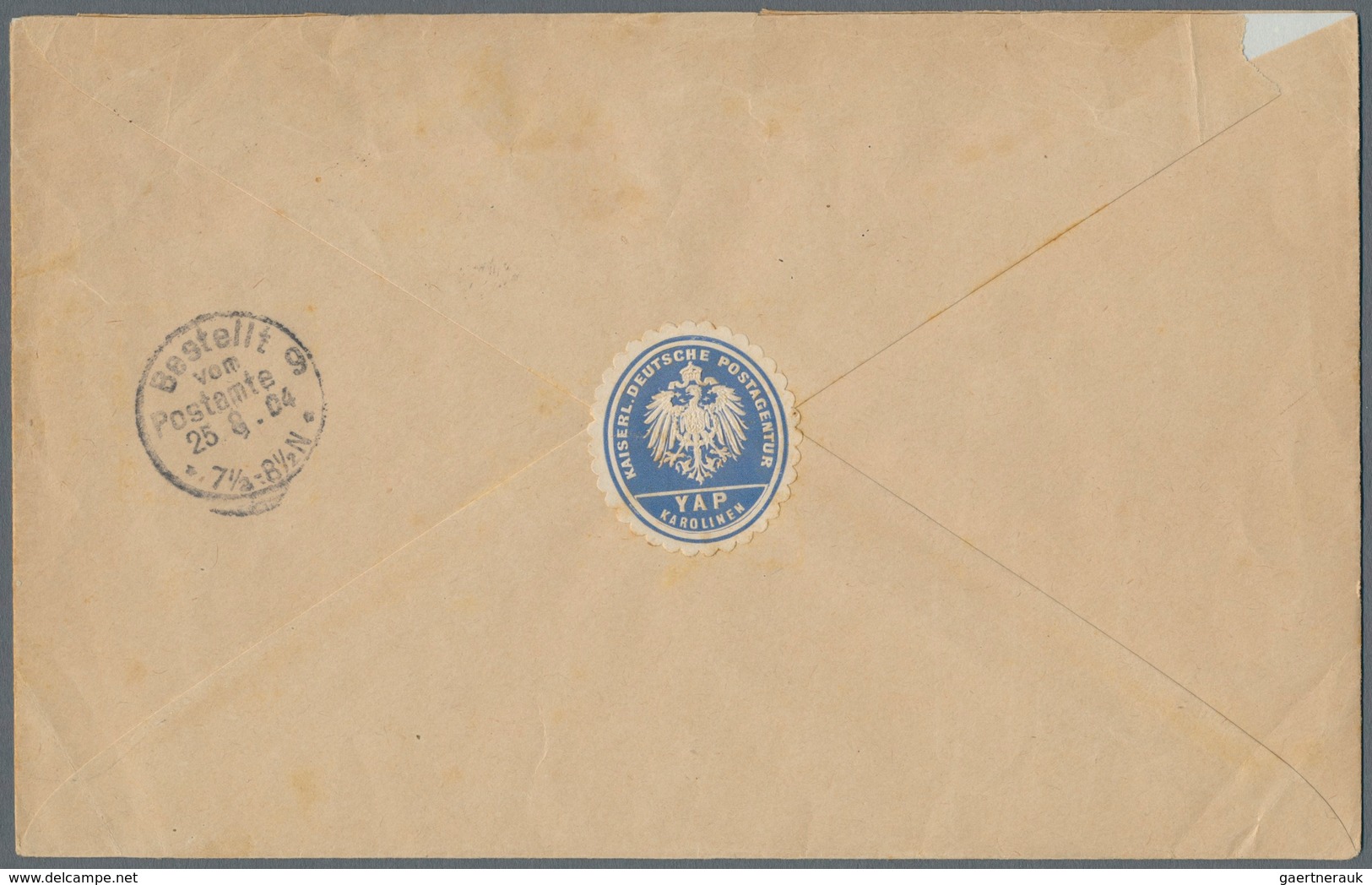 Deutsche Kolonien - Karolinen - Besonderheiten: 1904, Postsachen-Umschlag Aus "YAP KAROLINEN 13.7.04 - Caroline Islands