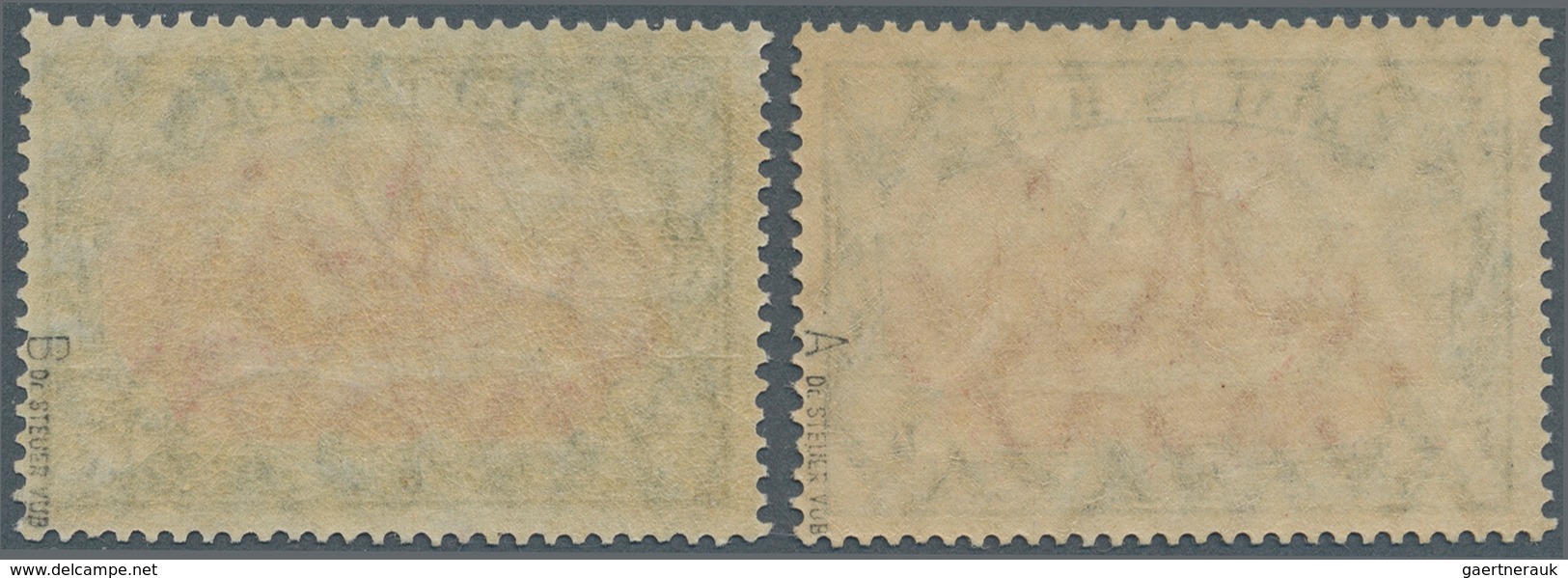 Deutsche Kolonien - Kiautschou: 1919, $ 2 1/2 Kaiseryacht Mit Wasserzeichen, 1x Friedensdruck Mit Zä - Kiautchou