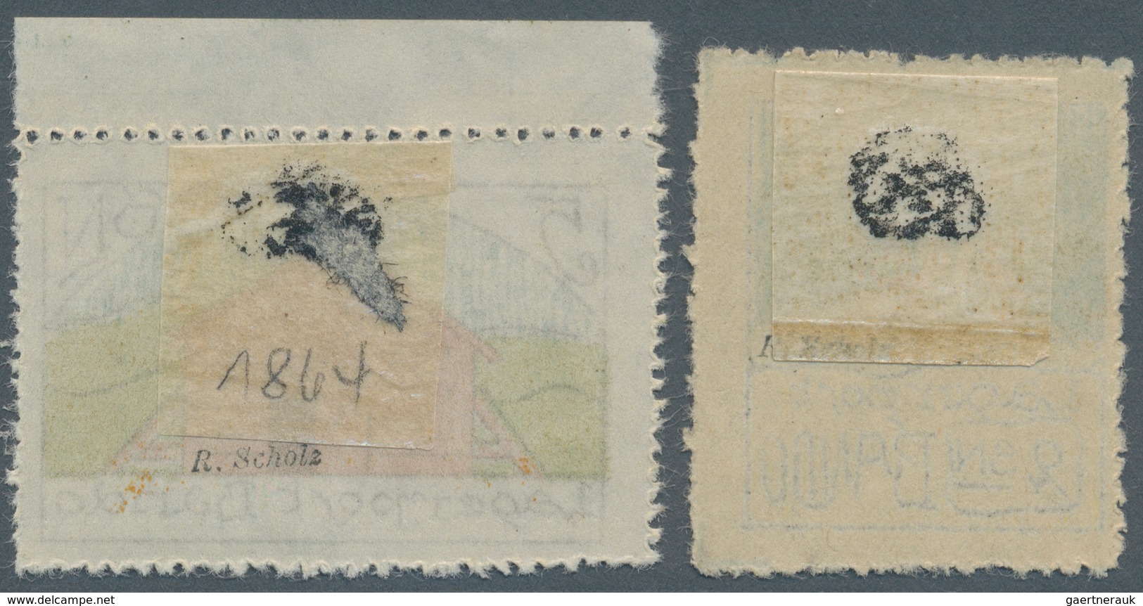 Deutsche Kolonien - Kiautschou - Kriegsgefangenenpost: BANDO/Japan: 1918, Lagerpostmarken 2 Und 5 S. - Kiautchou