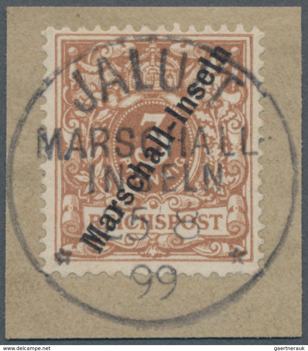 Deutsche Kolonien - Marshall-Inseln - Mitläufer: 1897, 3 Pfg. Lebhaftbraunocker Mit Steilem Aufdruck - Marshall