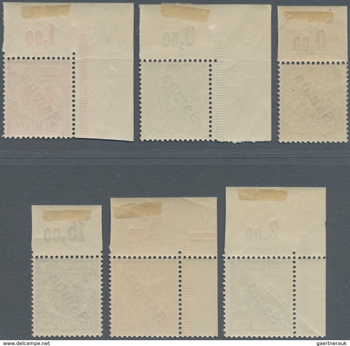 Deutsche Kolonien - Samoa: 1900, 3 Pf. Bis 50 Pf. Mit Echtem Aufdruck „SAMOA” Vom Oberrand (im Rand - Samoa