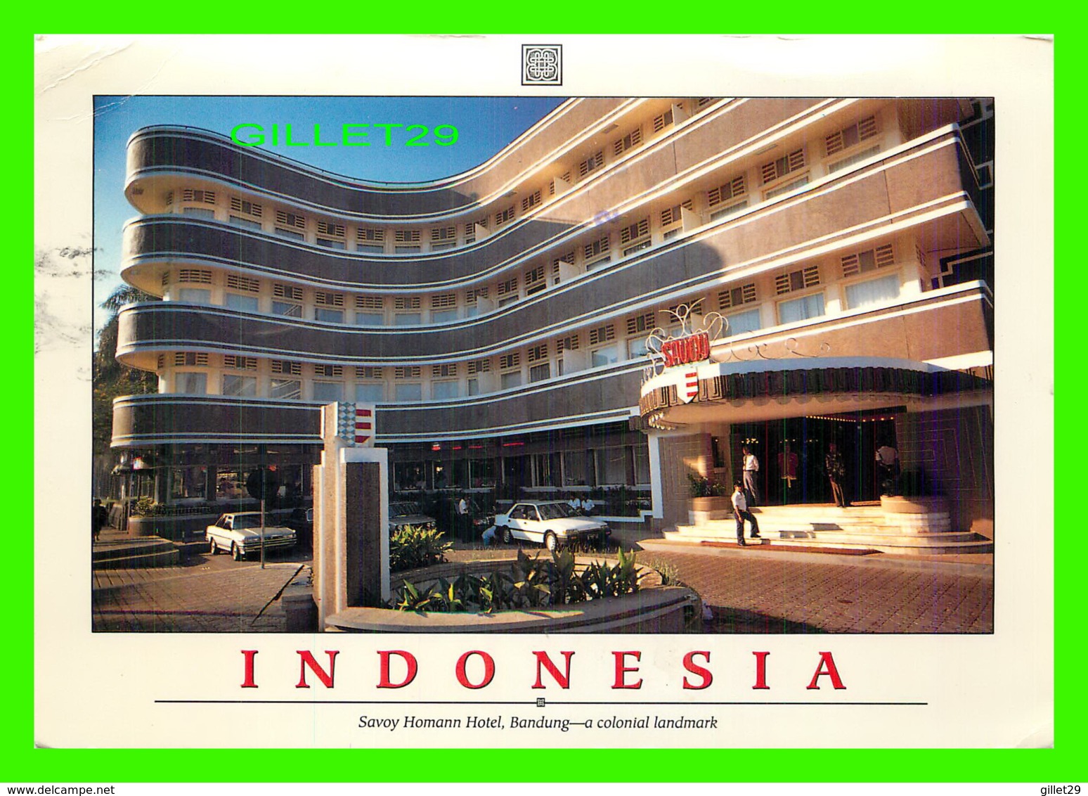 BANDUNG, INDONESIA - SAVOY HOMANN HOTEL - ANIMATED WITH CARS - TRAVEL IN 1992 - Indonésie