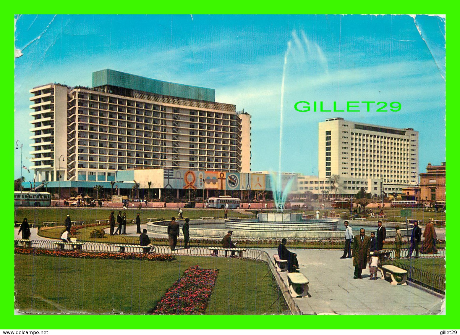 LE CAIRE, EGYPTE - HOTEL NIL-HILTON ET PALAIS DE MUNICIPALITÉ - TRAVEL IN 1982 - LEHNERT & LANDROCK - - Le Caire