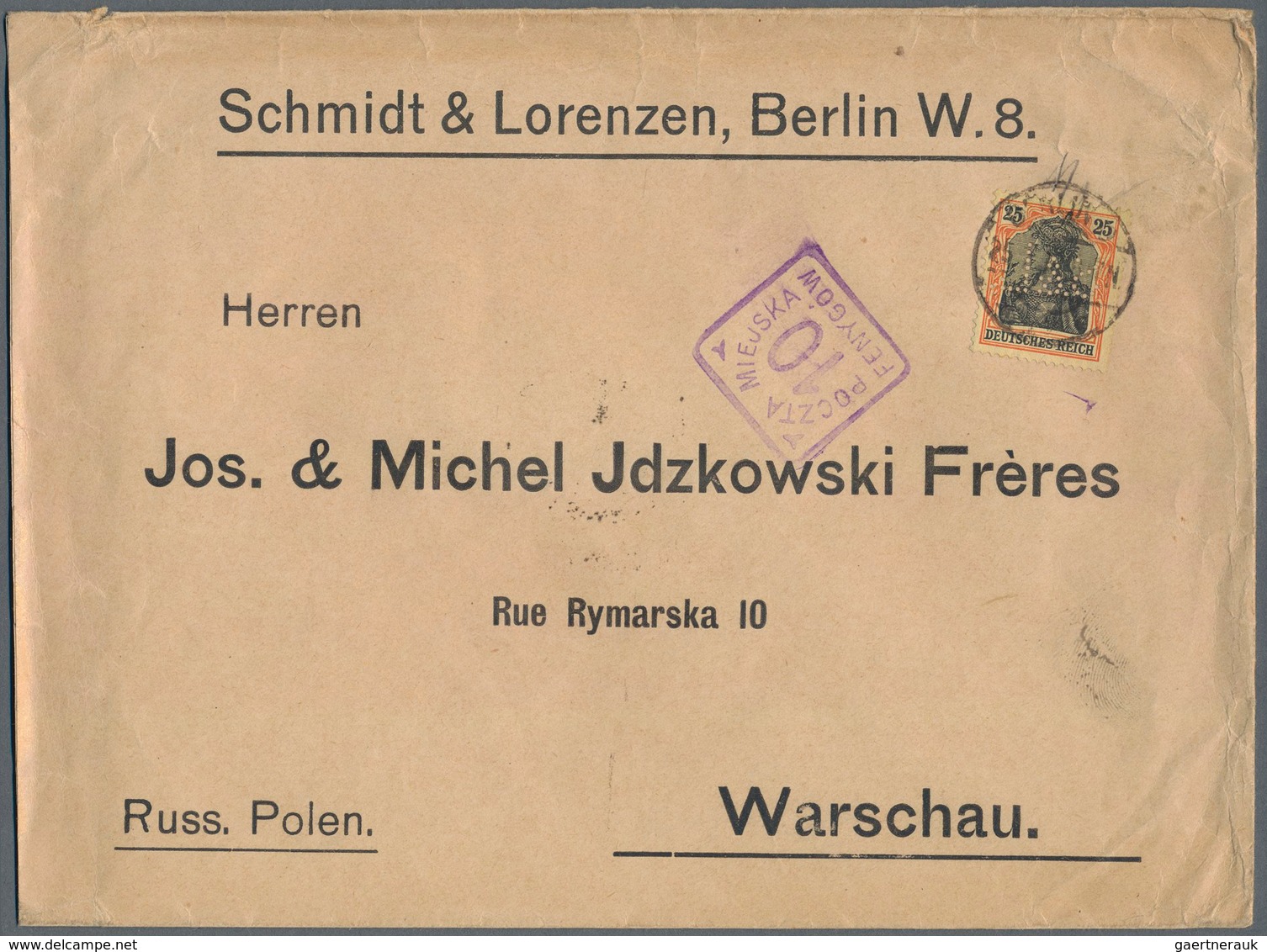 Deutsche Besetzung I. WK: Deutsche Post In Polen - Lokalpost: 1915 Approx., Businessletter From Berl - Besetzungen 1914-18