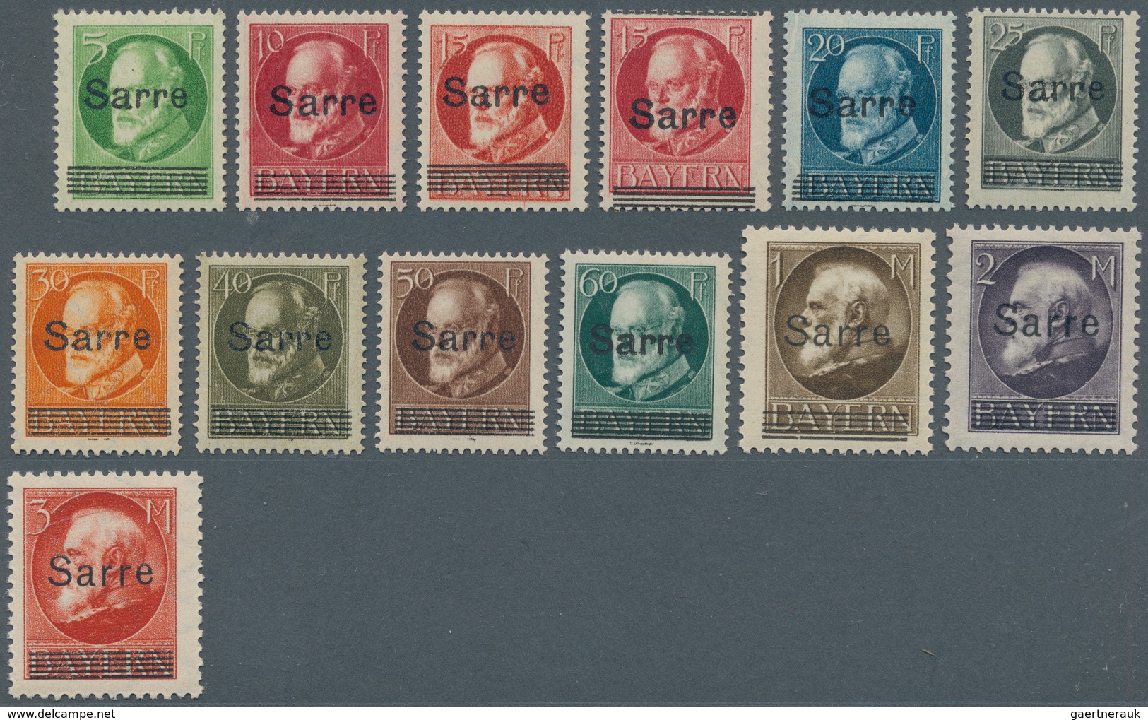 Deutsche Abstimmungsgebiete: Saargebiet: 1920, Taufrischer Postfrischer Luxussatz "Freimarken", Atte - Unused Stamps