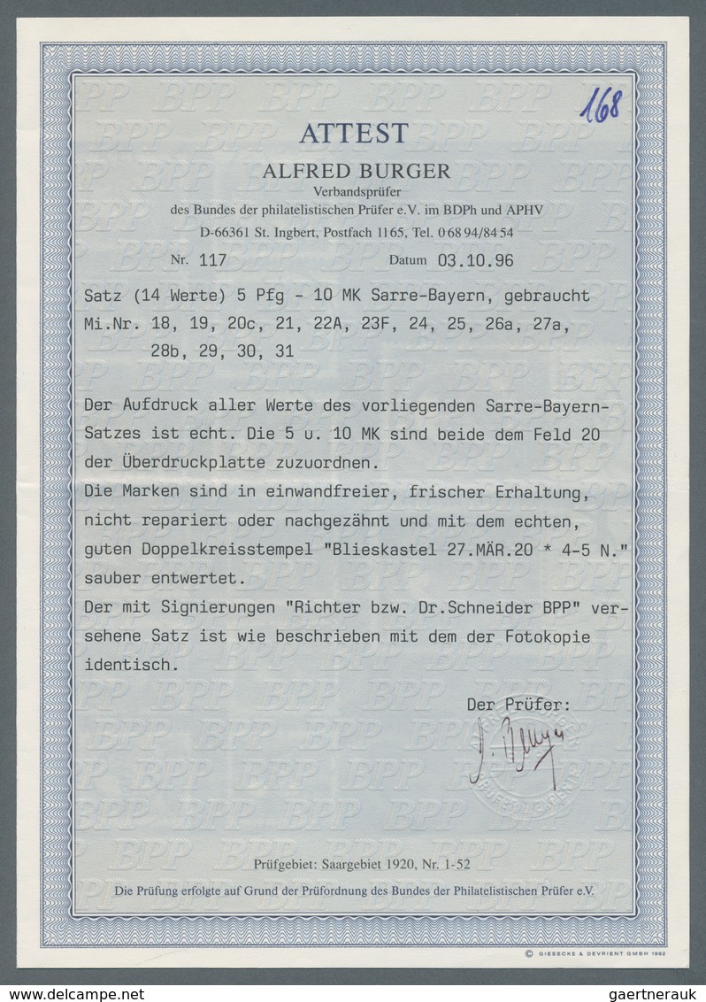 Deutsche Abstimmungsgebiete: Saargebiet: 1920, 5 M. Und 10 M. Zwei Luxus-Unterrandstücke Vom Feld 20 - Neufs