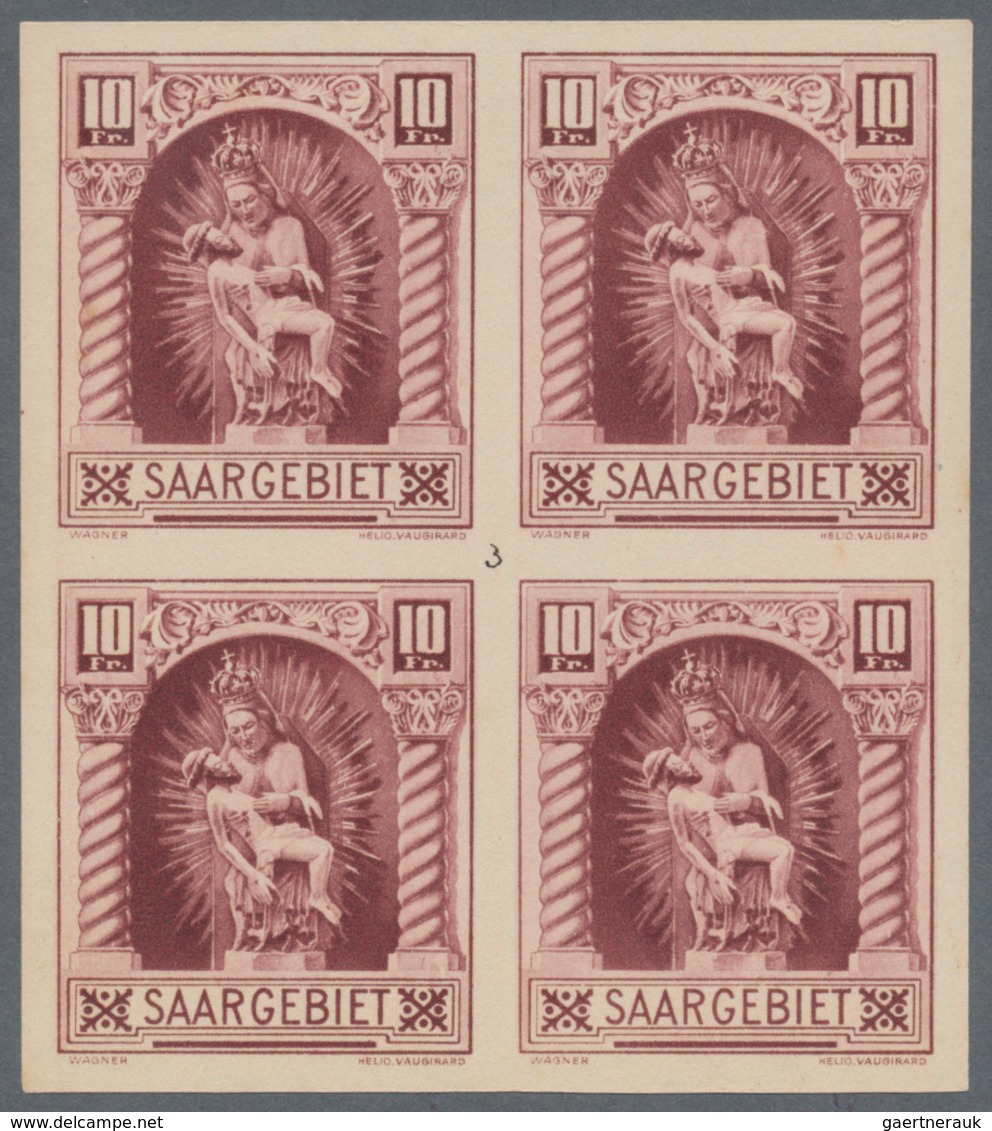Deutsche Abstimmungsgebiete: Saargebiet: 1925, 10 Fr. Madonna Von Blieskastel Dunkelkarminbraun Als - Unused Stamps