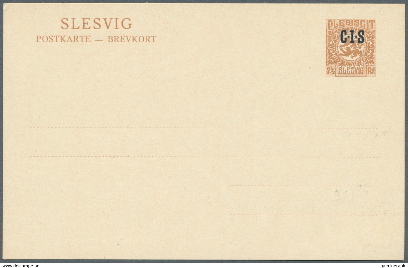Deutsche Abstimmungsgebiete: Schleswig - Ganzsachen: 1920. Set Der 3 Dienstpostkarten Mit WSt.-Aufdr - Other & Unclassified