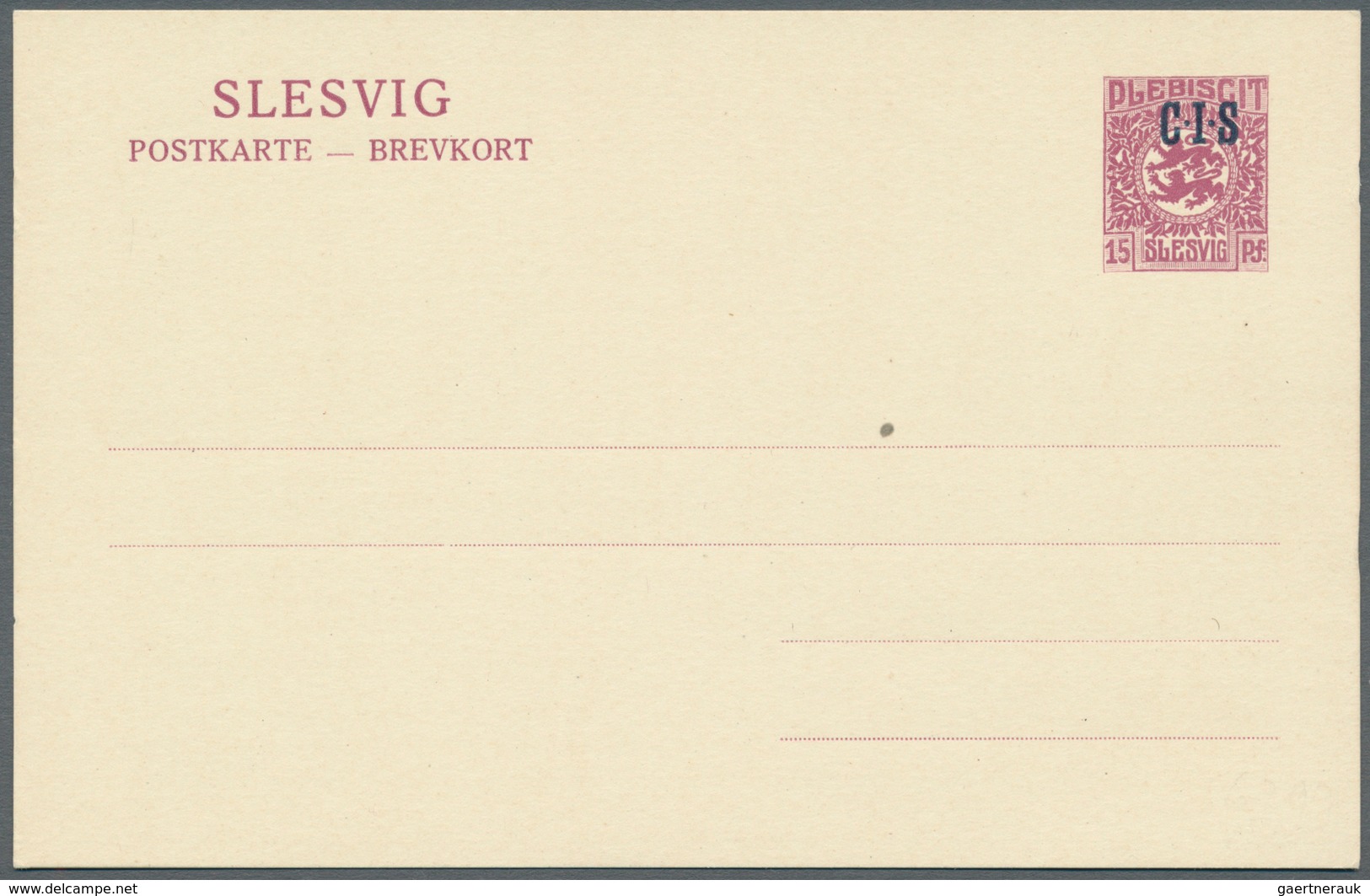 Deutsche Abstimmungsgebiete: Schleswig - Ganzsachen: 1920. Set Der 3 Dienstpostkarten Mit WSt.-Aufdr - Other & Unclassified