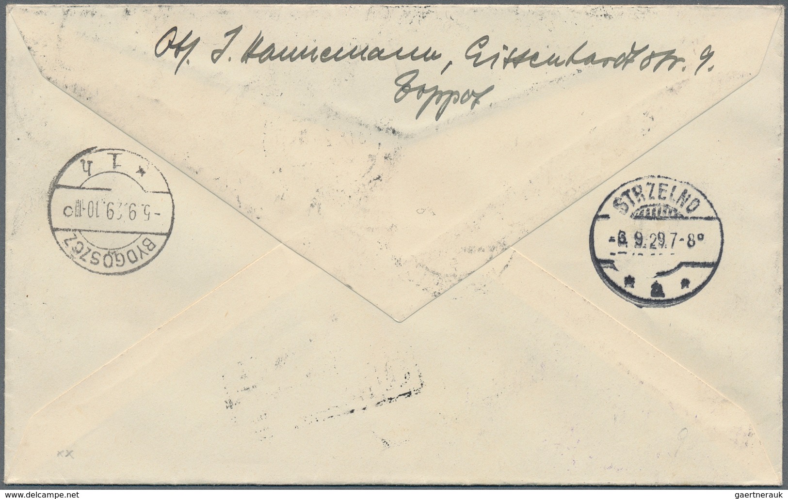 Danzig - Polnische Post (Port Gdansk): 1929, Mischfrankatur "Port Gdansk"-Aufdrucke Mit 30 Gr Polnis - Other & Unclassified