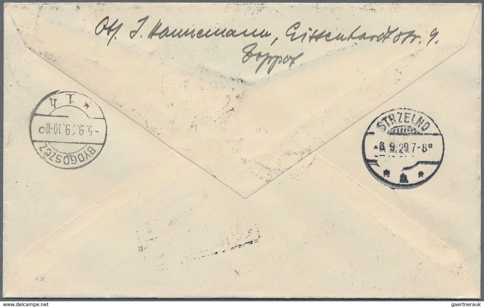 Danzig - Polnische Post (Port Gdansk): 1929, Mischfrankatur "Port Gdansk"-Aufdrucke Mit 30 Gr Polnis - Sonstige & Ohne Zuordnung