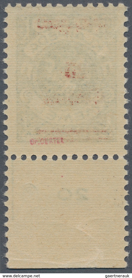 Memel: 1923, 25 C. Auf 1000 M. Grünlichblau, Type V, Einwandfrei Postfr. Unterrandstück (Rand Gefalt - Memel (Klaïpeda) 1923