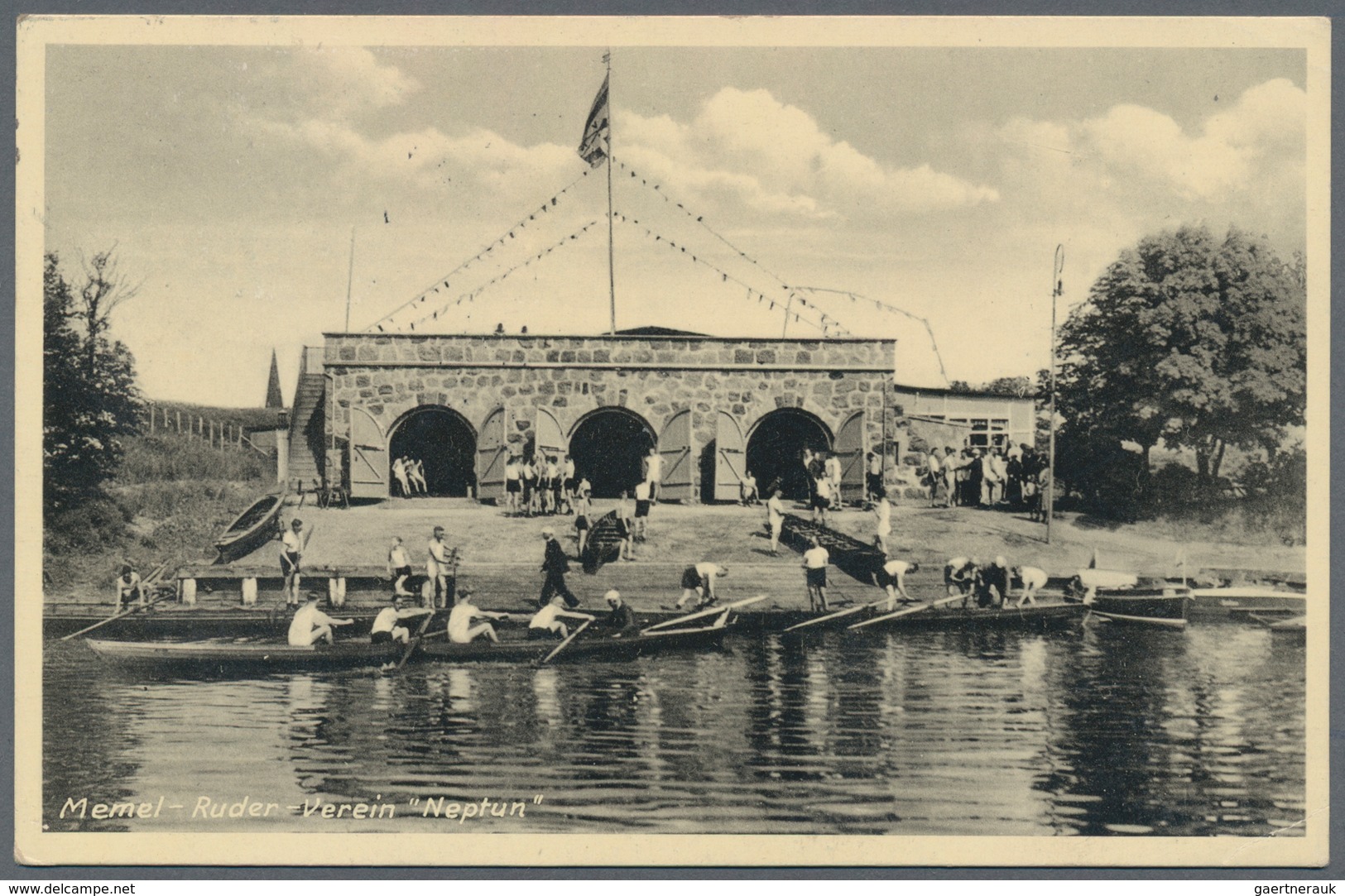 Memel - Lokalausgabe Memelland: 1939, Zwei Ansichtskarten Und Ein Einschreiben Mit Not-R-Zettel, Mit - Klaipeda 1923