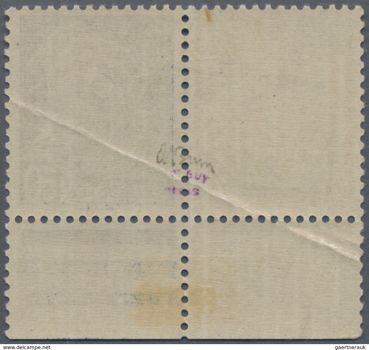 Dt. Besetzung II WK - Frankreich - Dünkirchen: 1940, 50 C. Merkur Schwärzlichblau Mit Aufdruck In Ty - Occupation 1938-45