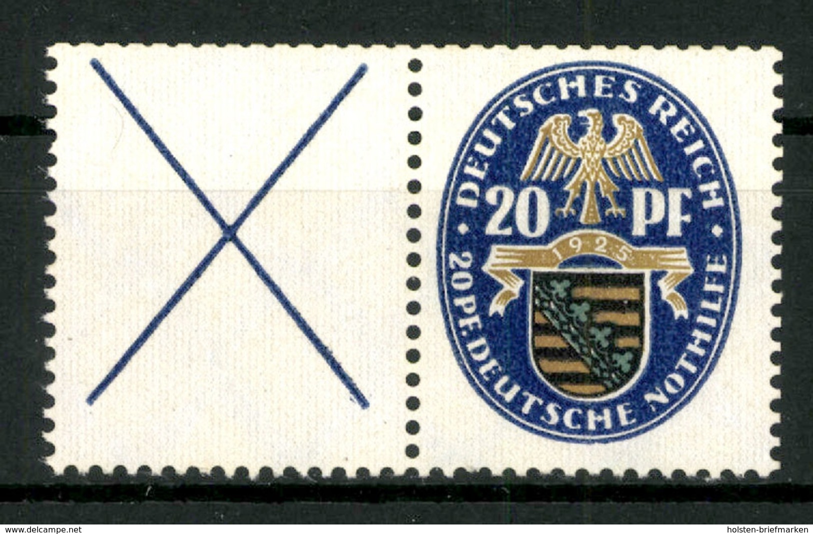 Deutsches Reich, MiNr. W 20.1, Falz / Hinge - Zusammendrucke