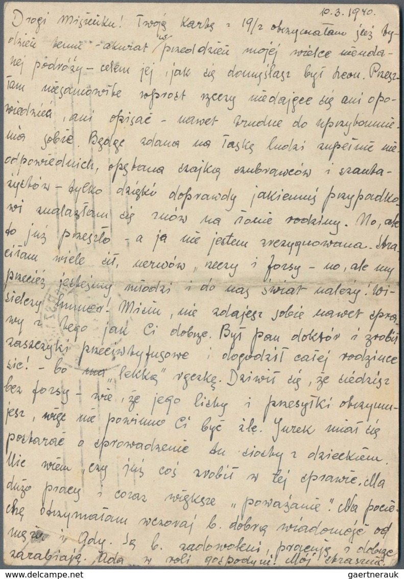 Dt. Besetzung II WK - Generalgouvernement - Ganzsachen: 1940. Postkarte 30 Grochen Auf 15 Pf (langes - Occupation 1938-45