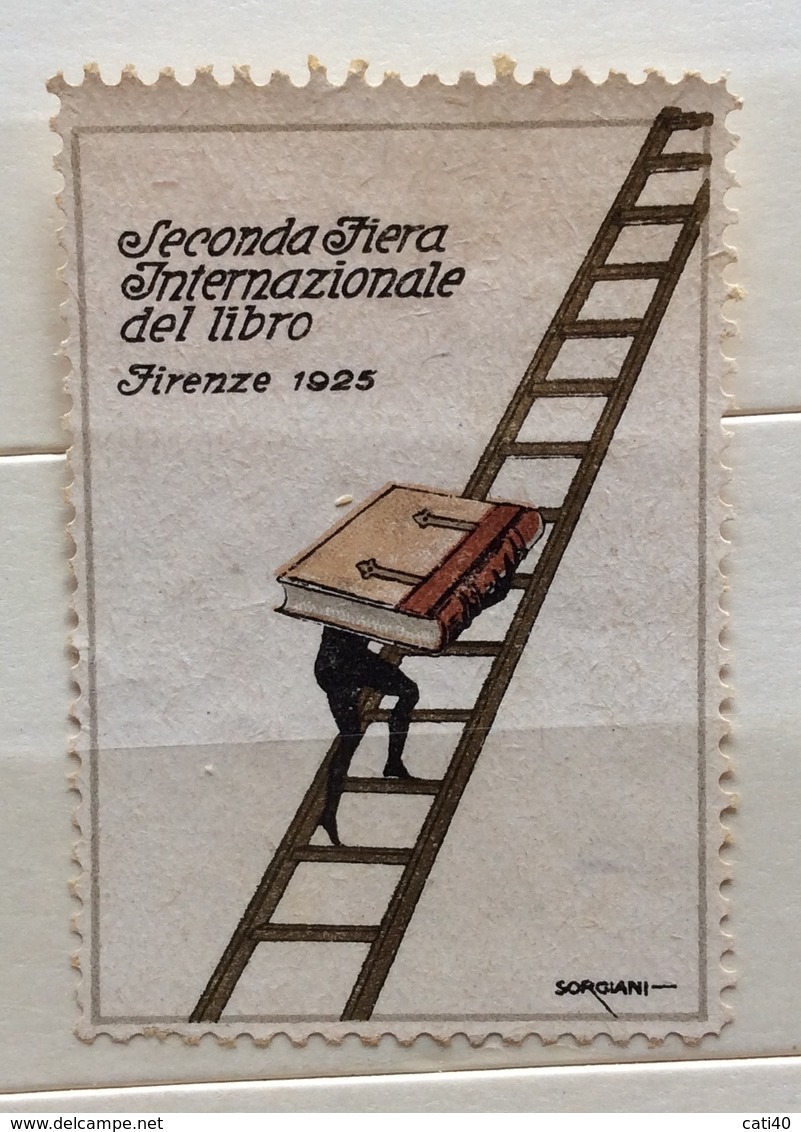 FIRENZE 1925  SECONDA FIERA INTERNAZIONALE DEL LIBRO  ERINNOFILO CHIUDILETTERA ETICHETTA PUBBLICITARIA - Non Classificati