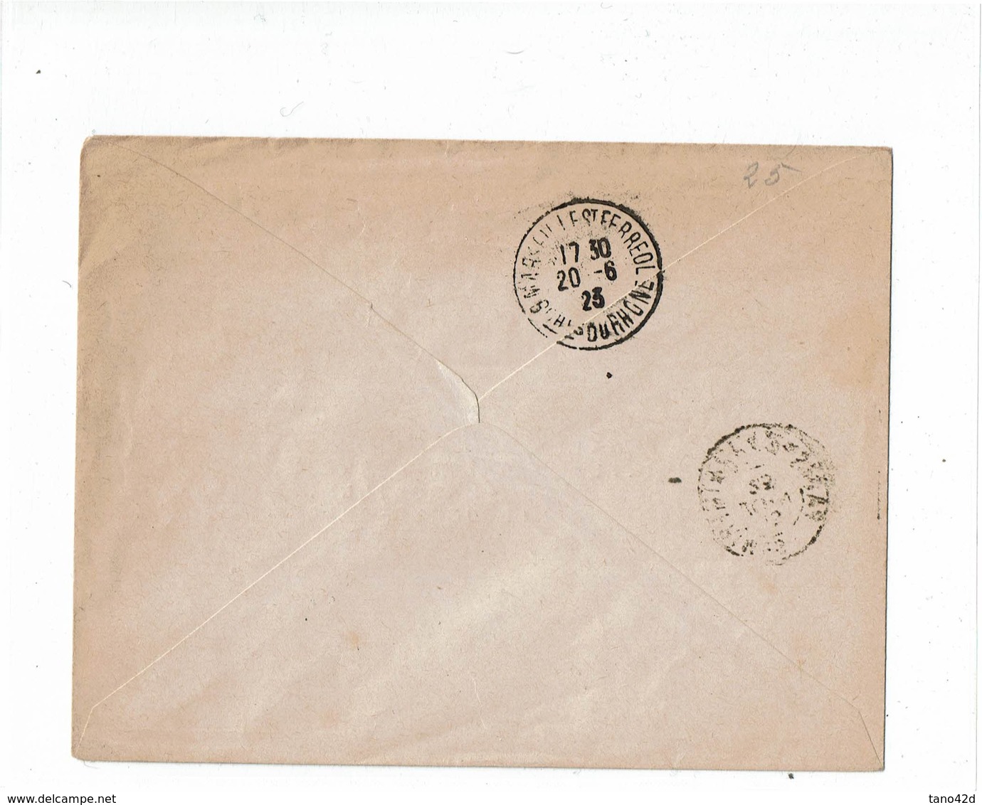 CTN55- PSEUDO ENTIER PNEU DUNLOP CIRCULE PARIS/ MARSEILLE JUIN 1923 - Private Stationery