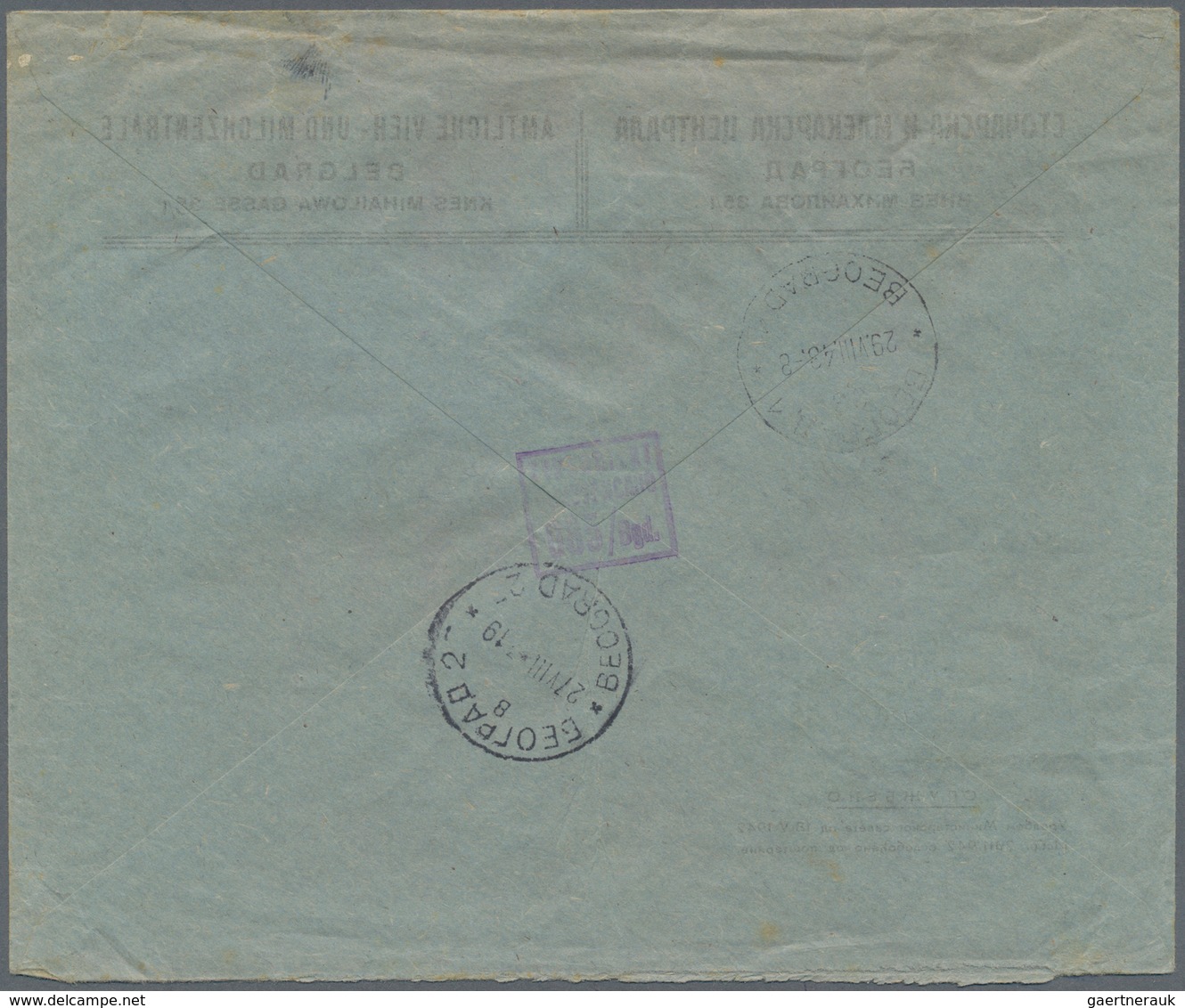 Dt. Besetzung II WK - Serbien - Ganzsachen: 1944, Ganzsachenkarte 1.50 D. Grün Mit Zusatzfrankatur P - Occupation 1938-45
