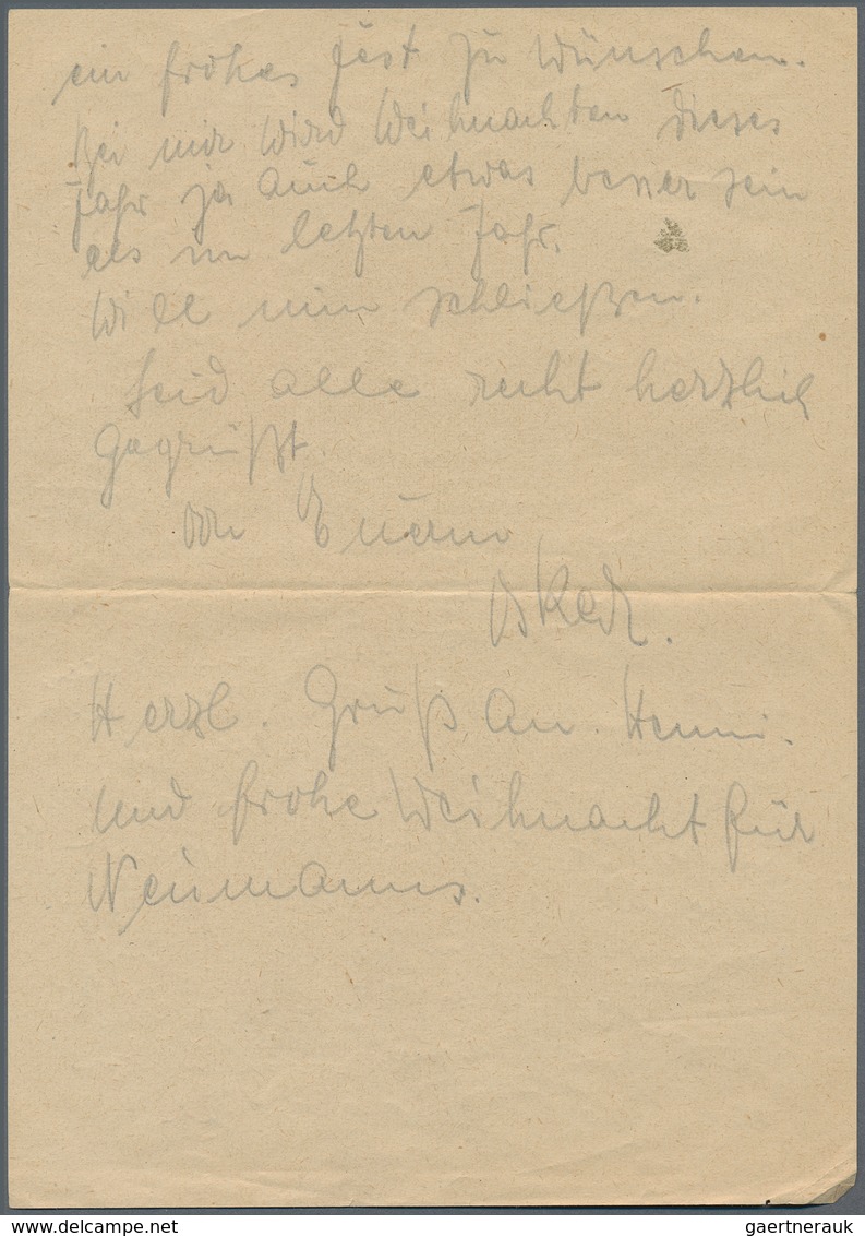 Feldpost 2. Weltkrieg: 1942 (9.12.), Ausgeflogener Brief (mit Brieftext) Aus Dem "Kessel Von Staling - Sonstige & Ohne Zuordnung