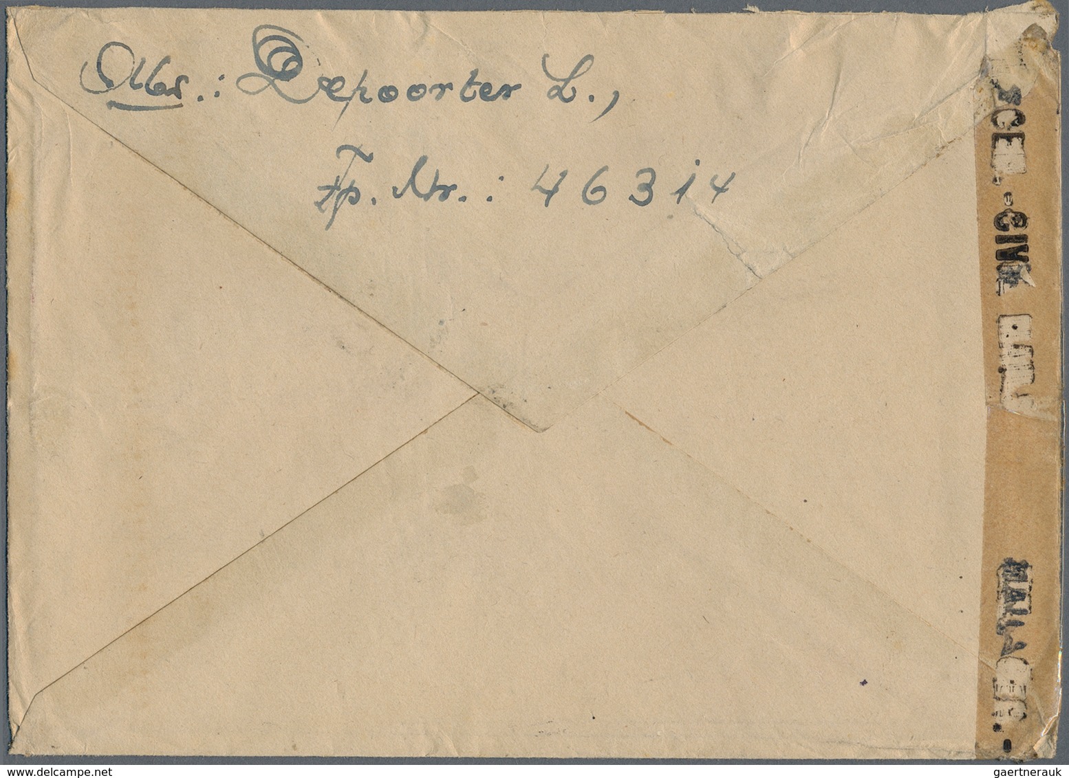Feldpost 2. Weltkrieg: 1945 (2.4.), Später Luftpost-Brief (mit Einzelfrankatur Der Luftfeldpost-Zula - Other & Unclassified