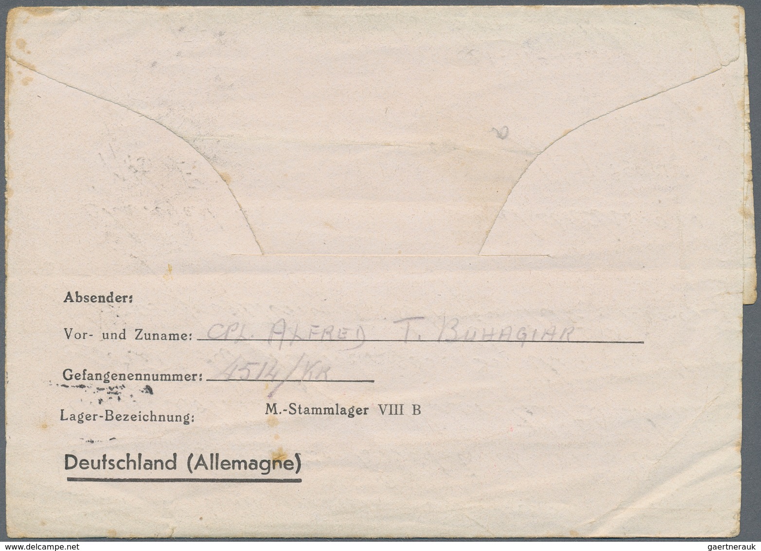 Kriegsgefangenen-Lagerpost: 1942/1943, "STALAG VIII B" Lamsdorf (Łambinowice) Vordruck-Faltbrief Und - Sonstige & Ohne Zuordnung